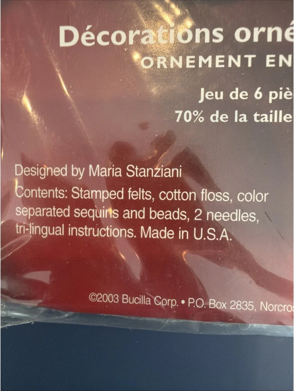Rare DIY Bucilla Jeweled Ornament Kit 6 Ornaments New Sealed